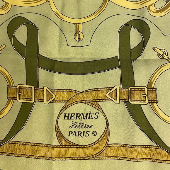 HERMÈS Vintage Silk Scarf Eperon d'Or - Picture 3 of 9